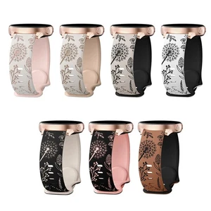 Silicone Band Strap for Samsung Watch 3 4 5 6 7 FE Active2 Carved Floral 40/44mm - Picture 1 of 13