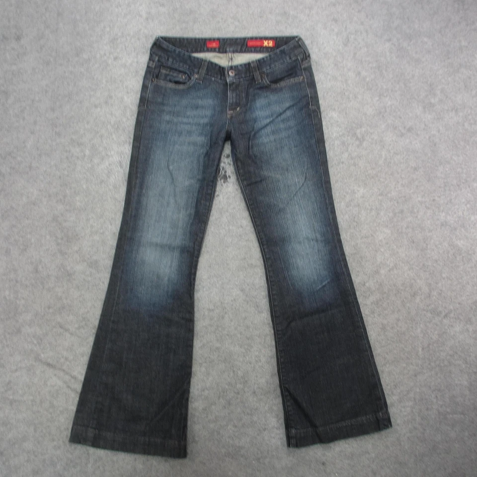 X2 Jeans Womens 6R Blue Dark Wash Bootcut Stretch Denim Five Pocket Full Length - Image 1 of 4