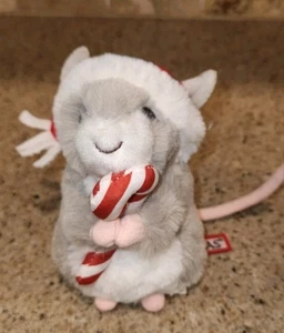 Douglas Merrie Maus Plüschtier mit Nikolausmütze & Zuckerstange, 5 Zoll weich  - Bild 1 von 5