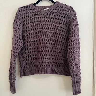 Suéter abierto grueso tejido para mujer Cottagecore talla M ganchillo costero boho caprichoso Foto 1 de 4