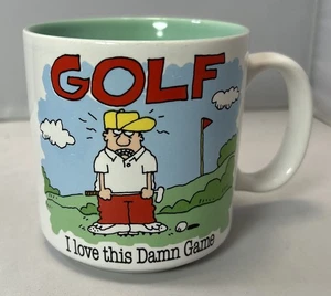 Golf Kaffeetasse Becher Jim Benton Papel Freelance Vintage I Love This Damn Game - Bild 1 von 6