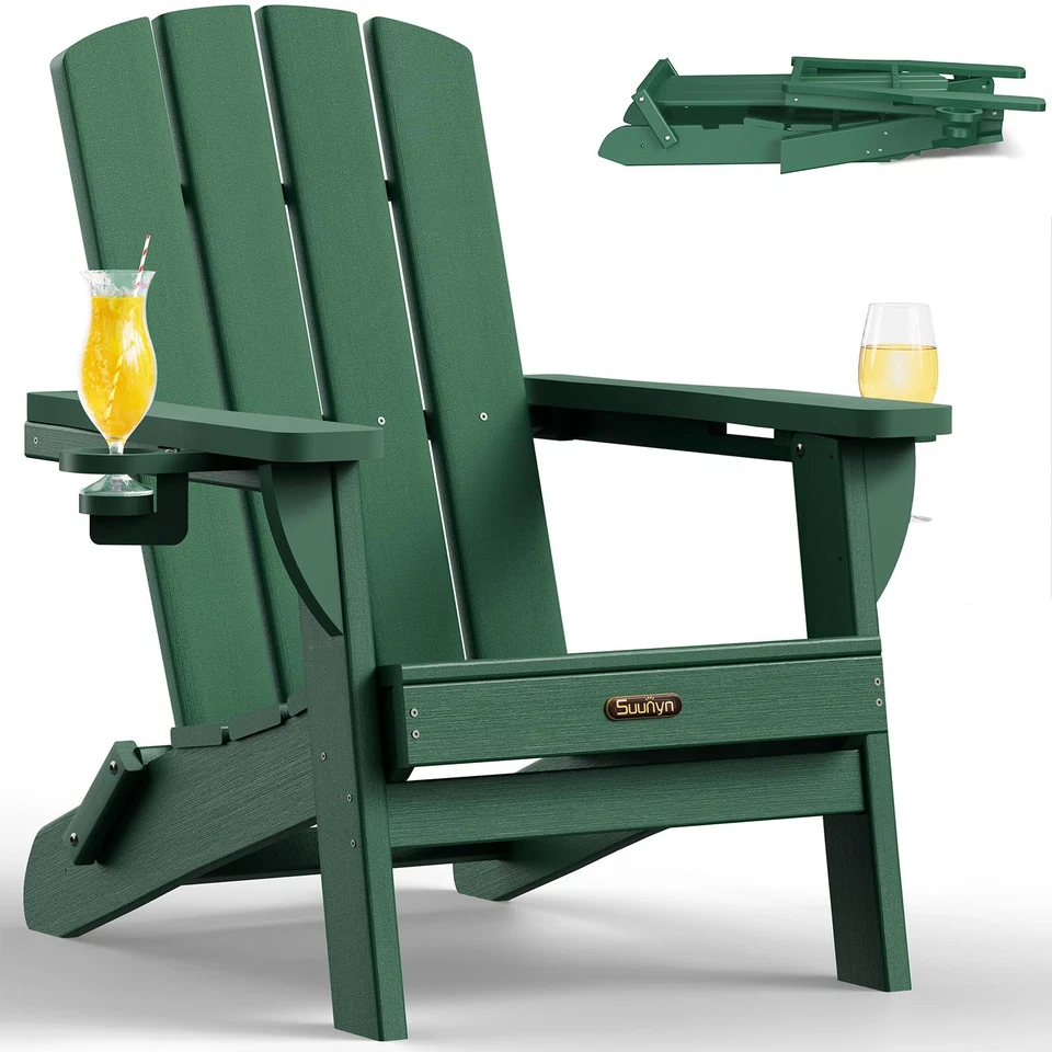Silla plegable Adirondack, sillas de fogata HDPE para todo tipo de clima, plástico Adirondac... Foto 1 de 4