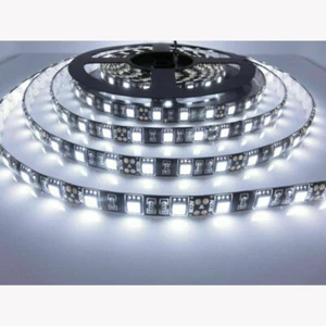 16FT Black PCB 5050 SMD 300 LED Flexible Strip Lights Waterproof Tape Lamp 12V - Picture 1 of 17