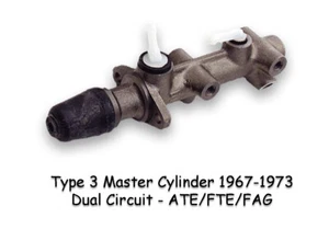 VW TYPE 3 1967-1973 DUAL CIRCUIT DISC BRAKE MASTER CYLINDER SQUAREBACK FASTBACK - Picture 1 of 6