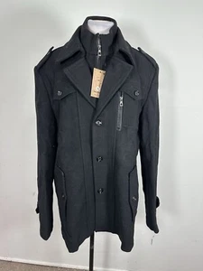 Guandoo Men’s Long Sleeve Wool Coat Size 5XL (refer Measurements) runs small - Picture 1 of 9
