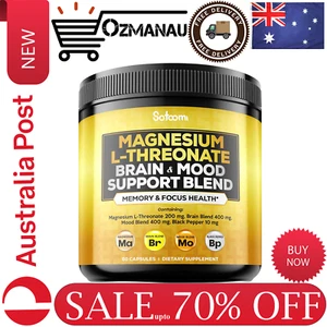 Magnesium L-Threonate 1010mg Per Serve - Memory, Focus & Mood Support Pack of 1 - Picture 1 of 8