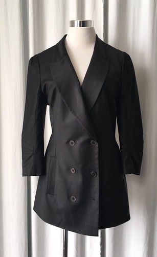 ALEXANDER WANG Giacche da donna nere doppiopetto misto LANA TAGLIA 6