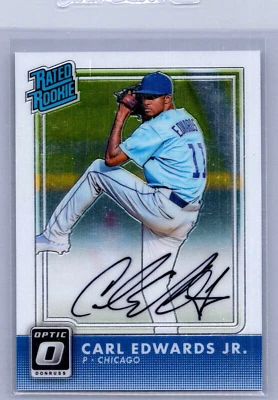 2016 Donruss Optic Rated Rookies Signatures #5 Carl Edwards Jr. Chicago Cubs - Image 1 of 2