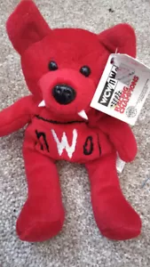 Racing Champions WCW NWO Nitros Wolves NWO rot Plüsch Beanie Bär 1999 - Bild 1 von 2