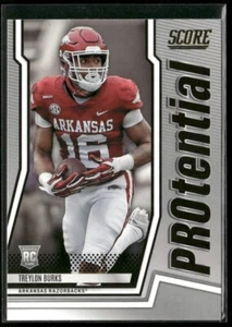 2022 Score PROtential Treylon Burks Rookie Arkansas Razorbacks #P-TB Insert - Picture 1 of 2