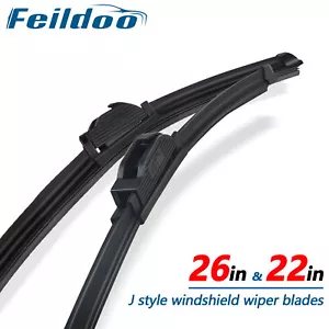 Feildoo 26" 22" Windshield Wiper Blades Fit For Lexus Car Front Window Set of 2 - Picture 1 of 7