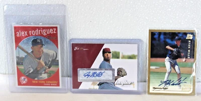 3 Autographed Baseball Cards [A. Rodriguez, R. Mills, T. Butler] 2008/1999 - Image 1 of 4