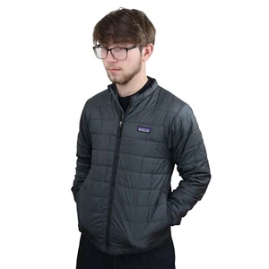 Patagonia Nano Puff Jacket Boys XL 14 Youth Kids Gray Insulated Puffer Coat - Picture 1 of 10