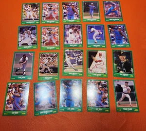 Score MLB Baseball 1987 Season Numbered Trading Cards Lot Of 20 Vintage Green - Picture 1 of 16
