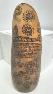 Vintage / Antique? Coolamon Australian Aboriginal Pokerwork - older piece - AF - Picture 1 of 11