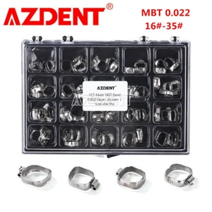80pcs AZDENT Dental Orthodontic 1st Molar Bands with Buccal Tube MBT.022 16#-35# - Picture 1 of 12