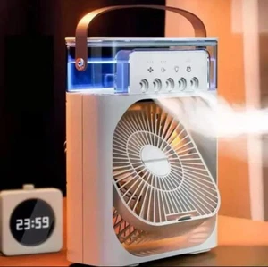 Portable Mini Air Cooler Fan 3 in 1 Ice Cold Cooling Air Conditioner Humidifier  - Picture 1 of 5
