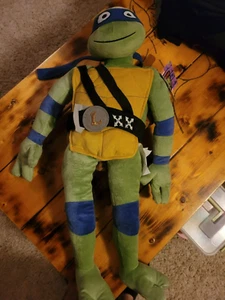 TMNT Mutant Mayhem Leonardo Blue Pillow Buddy Plush NWT Giant Ninja Turtle 25” - Picture 1 of 4