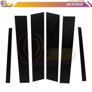 Black For 13-17 Honda Accord 6 Pieces Door Trim Gloosy Cover Window Pillar Posts - Foto 1 di 6