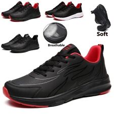 Leather Mens Trainers Sneakers Sports Waterproof Casual Lace Up Walking Shoes