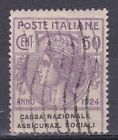 1924 Enti Parastatali - 50 c. Cassa Nazionale Assicuraz. Sociali