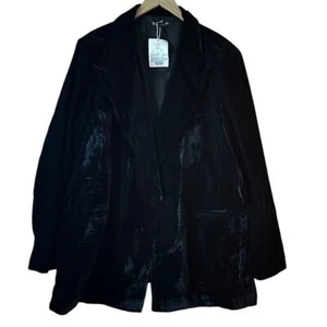 NEU PowerSutra Samt Velours finnischer Blazer Jacke Damen Gr. 11XL schwarz Urlaub - Bild 1 von 12