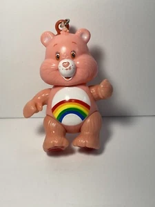 Care Bears Cheer Bear 3" Action Figure Vintage Keychain Backpack Zipper Pull  - Picture 1 of 3