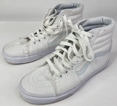 Vans Sk8-Hi Zapatos Unisex de caña alta Tenis para hombre 5 para mujer 6,5 Blanco Foto 1 de 4