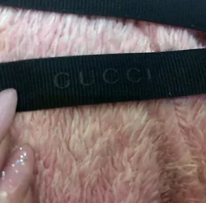 OFFERTA - Nastro classico nero in rilievo originale Gucci AUTENTICO designer RARO 15mm - Foto 1 di 7