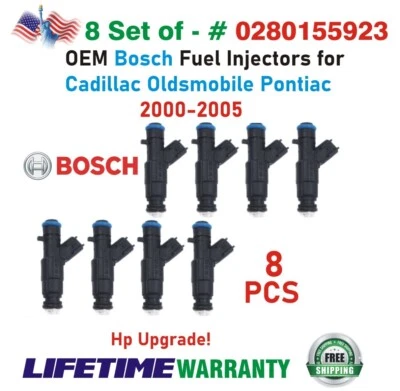 Inyectores de combustible de actualización Bosch HP de 8 piezas OEM para Cadillac y Oldsmobile V8 2000-2005 Foto 1 de 4