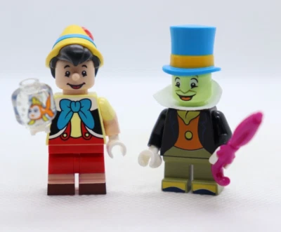 2) Minifigura LEGO® Pinocho + Peñique Cricket Lote Disney Series 100 3 71038 Foto 1 de 3