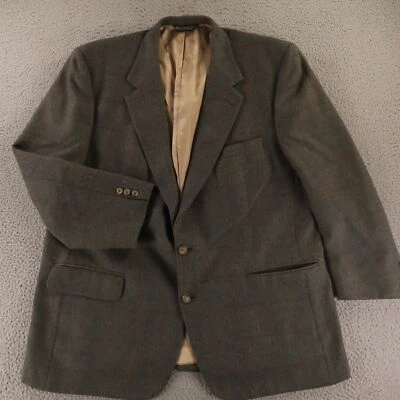 VTG Christian Dior Jacket XL Windowpane Check Marled 100% Wool Tweed Blazer 48R - Image 1 of 4