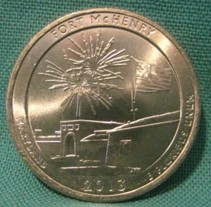 2013-P  Washington 25c-ATB Series-Fort McHenry-Choice Uncirculated-#402-19 - Picture 1 of 2