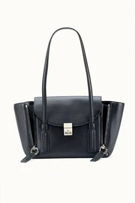 Bolso de Hombro 3.1 Phillip Lim $895 Pashli Mediano Doble Asas Cuero Negro Foto 1 de 4