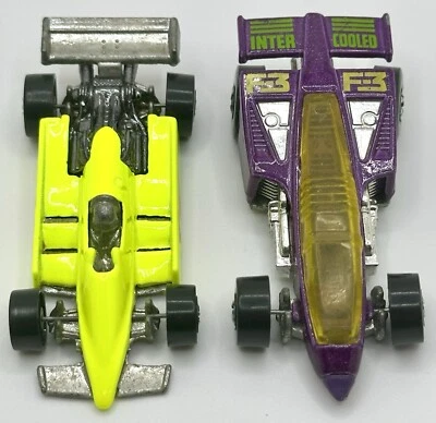 1982/87 HOT WHEELS F1 INDY RACE CARS PURPLE SHADOW JET & TURBO STREAK, LOT OF 2 - Image 1 of 4