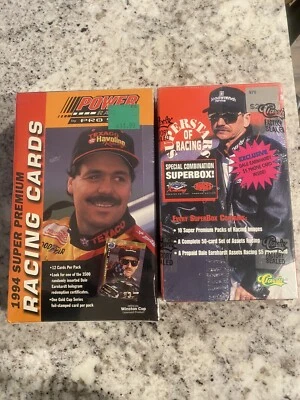 2 WAX BOX LOT NASCAR 1994 1995 PRO SET POWER RACING CLASSIC IMAGES RACE CARDS - Image 1 of 3