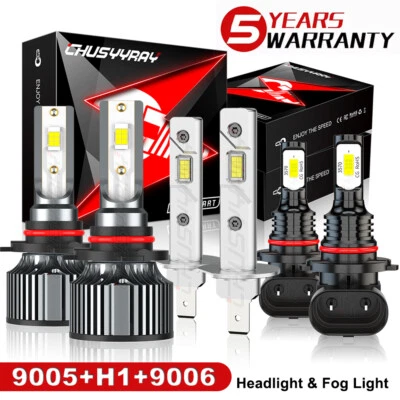6 faros LED haz alto/bajo + luz antiniebla 6500 k blanco para Saab 9-2X 2005 2006 Foto 1 de 4