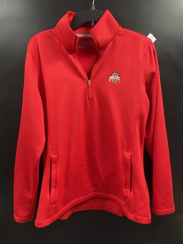 Nike Golf Tour Performance Ohio State Buckeyes Mujer 1/4 Cremallera Pullover Rojo Talla XL Foto 1 de 4