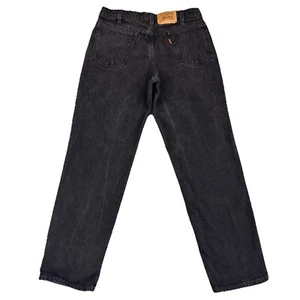 Vtg Levis 550 Jeans Boys Husky 30x27 (TAG-32) Orange Tab Relaxed Fit Black Denim - Picture 1 of 13
