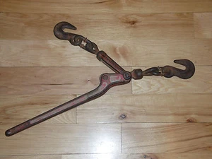 Carpeladora de cadena de carga tipo palanca estándar Lebus A-1 usada de colección 3/8""-1/2"" hecha en EE. UU. - Imagen 1 de 12