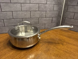 Belgique Sauce Pan 1.5 Qt Stainless Steel and Vented Glass Lid HS10816 - Picture 1 of 11