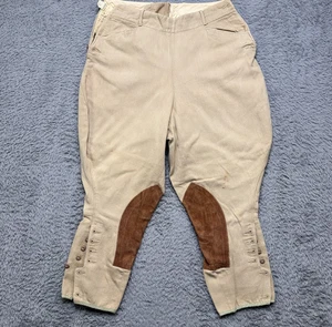 Vintage 30er Jahre Reithose Gr. 26x20 hellbraun NRA Vintage Reithose Baumwolle Leder echt - Bild 1 von 15