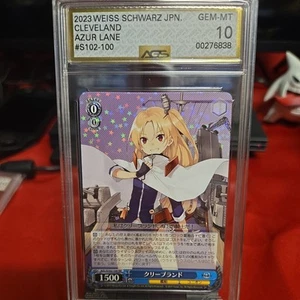Cleveland Azur Lane Weiss Schwarz JPN Holo Rare AZL/S102-100 AGS 10 GEM MINT - Picture 1 of 6