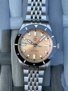 Henry Archer Nordsø Ecru Sepia 40mm Skin Diver Automatic Watch. - Picture 1 of 13