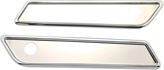 Pro-One Smooth Saddlebag Latch Covers Chrome #104721 Harley Davidson Foto 1 de 1