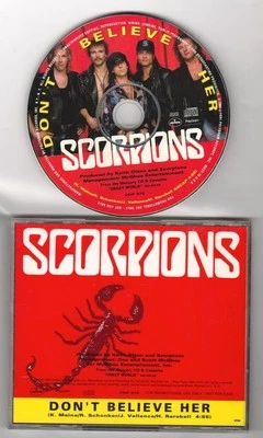 SCORPIONS - Don't Believe Her (CD Single 1991) RARE ROCK PROMO - Image 1 of 2