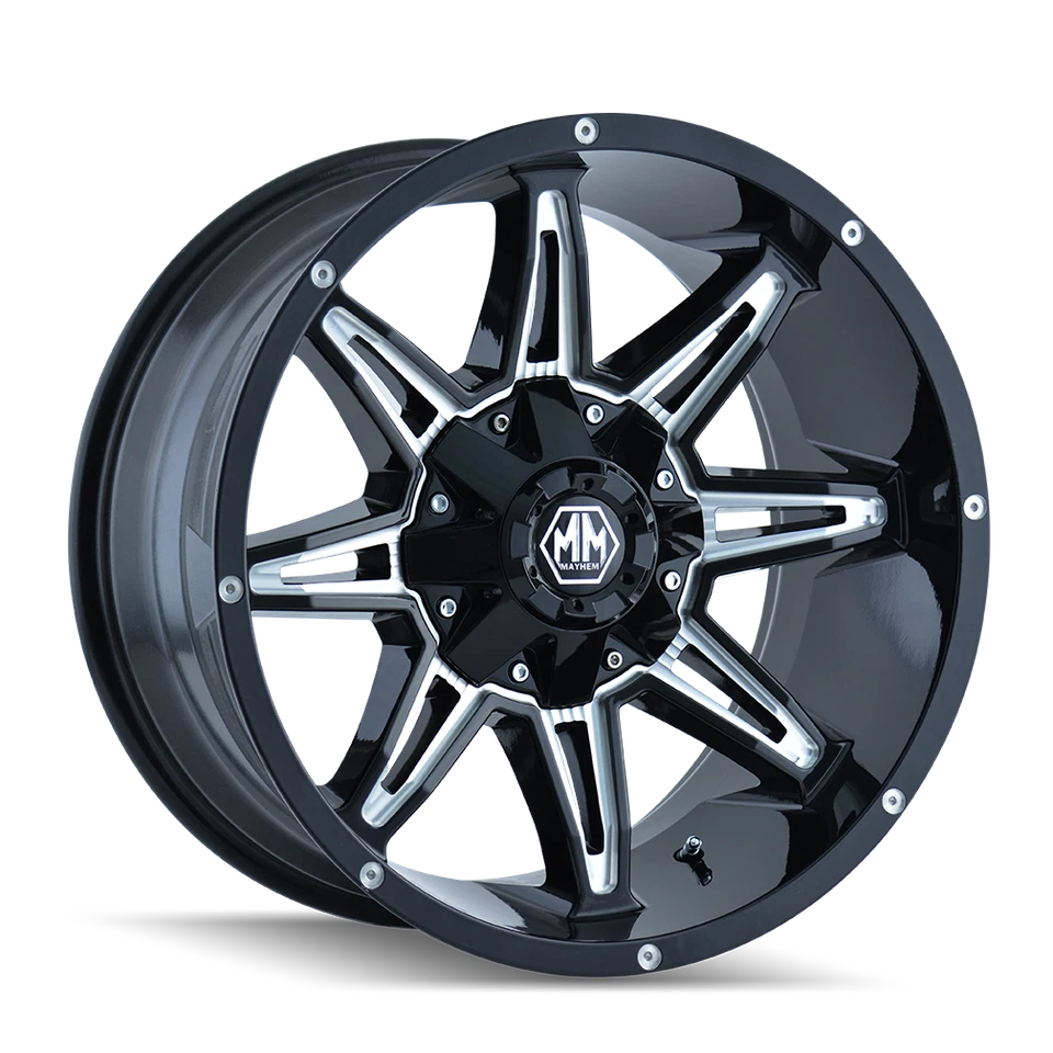 Rueda Mayhem Rampage 17x9 negra con radios fresados 5x4,5/5x5 (18 mm) Foto 1 de 4