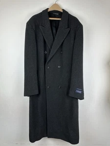 NWT Roundtree & Yorke 100% Lambswool Double Breasted Long Coat Men’s 44L - Picture 1 of 21