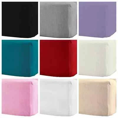 100% Brushed Cotton Flannelette 40CM/16" Extra Deep Fitted Sheets in 12 Colours - Image 1 of 4