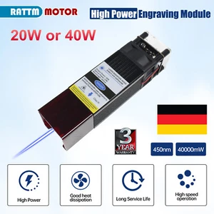 『DE』 20W 40W Laser Engraver Module 12V 3pin PWM for Wood,Acrylic,Stainless Steel - Bild 1 von 17